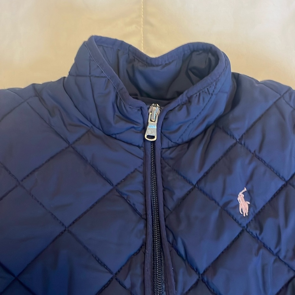 Polo Ralph Lauren quilted jacket in navy blue. Size 6 - Picture 2 of 4